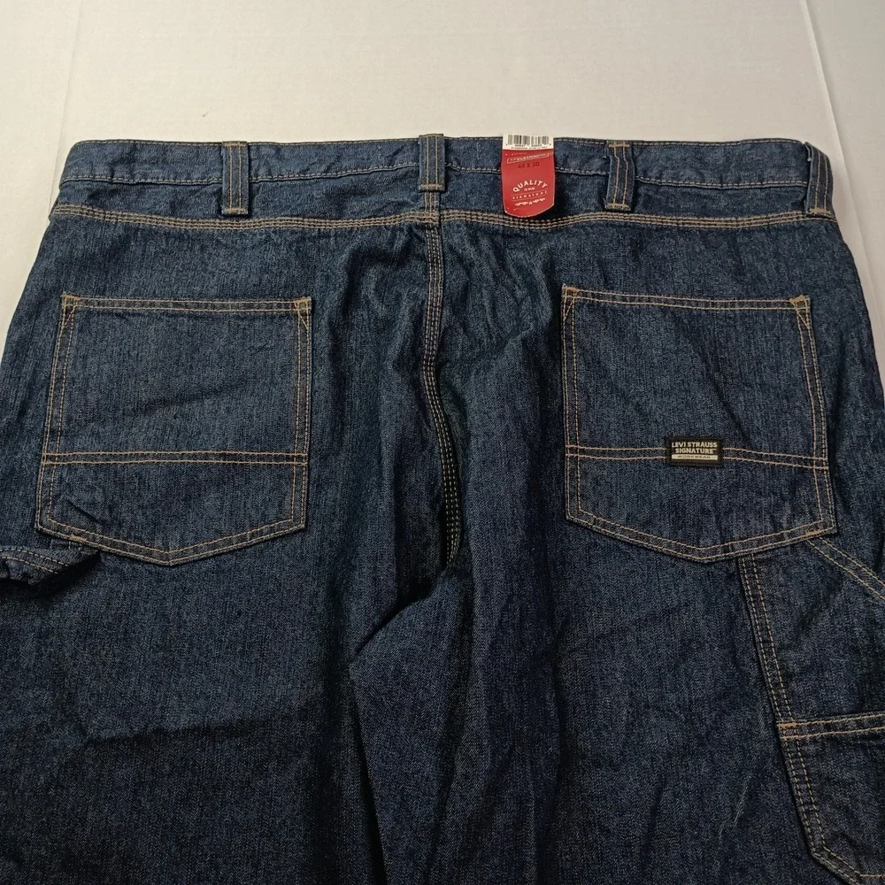 Signature By Levi Strauss & Co. Carpenter Jeans Men's Size 44x30 Blue Cotton